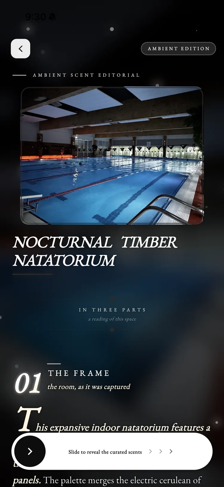 Fragnatique's Ambient Scent reading a room as a short editorial page before recommending anything