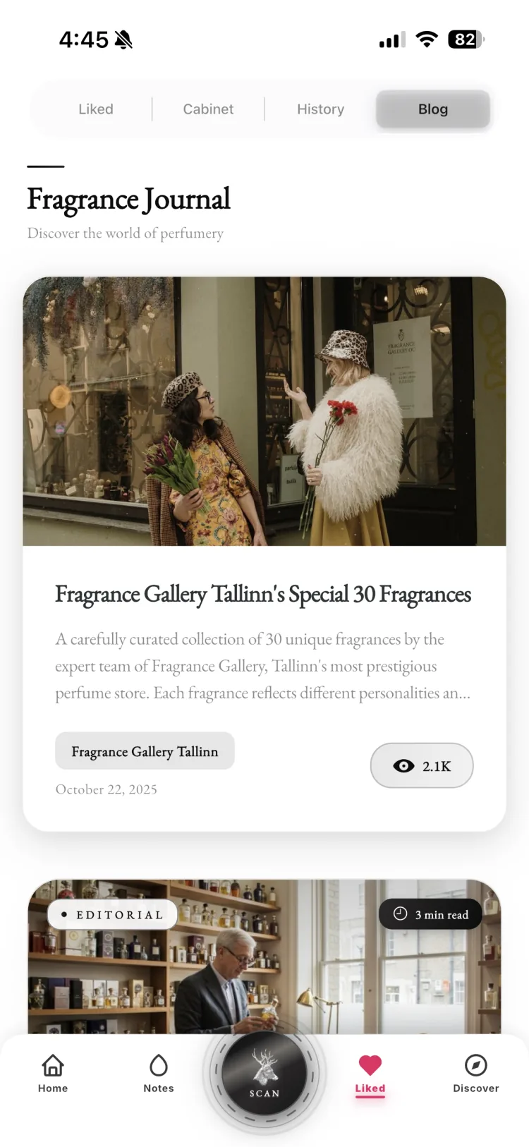Fragnatique Fragrance Journal feed of editorial perfumery guides, including the Fragrance Gallery Tallinn feature