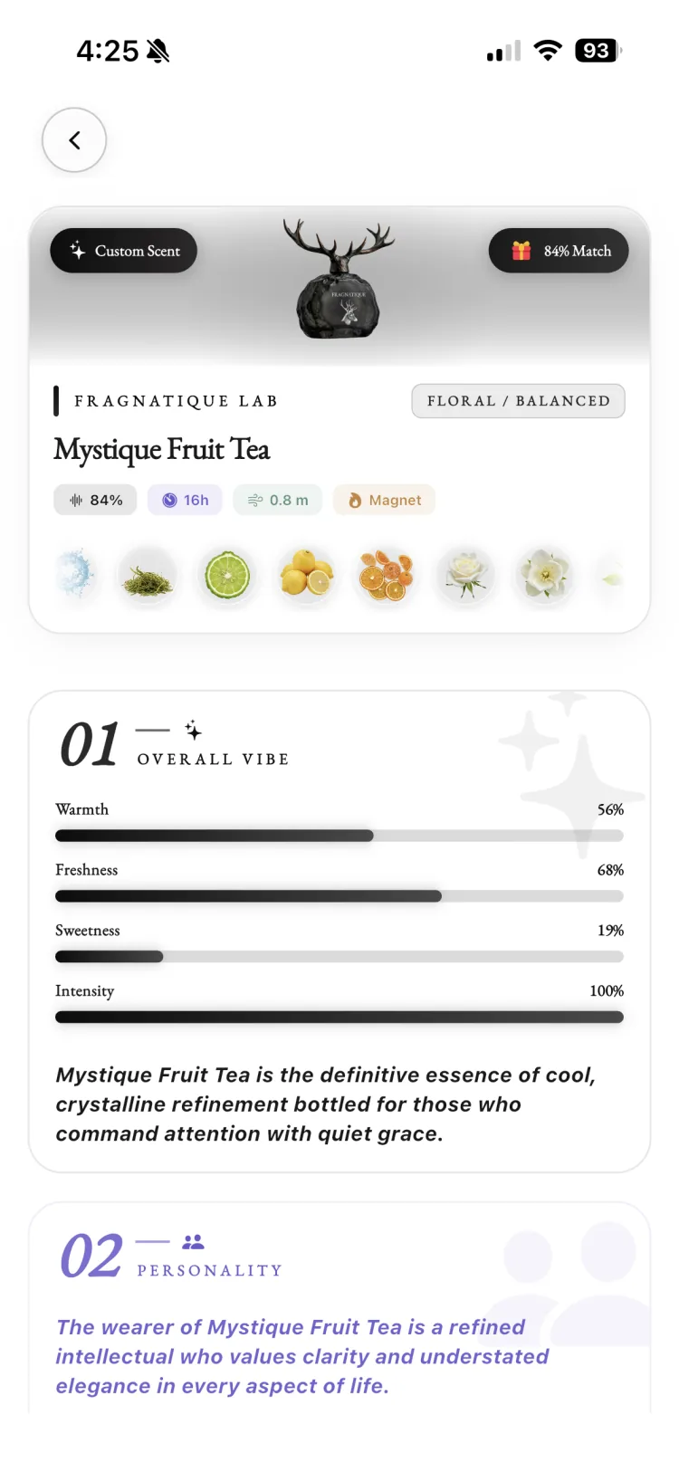 Fragnatique Scent Lab wearer personality analysis describing the kind of person an original scent suits